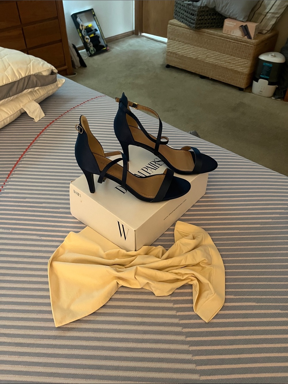 Windsor Midnight Blue Strappy High Heel Sandals